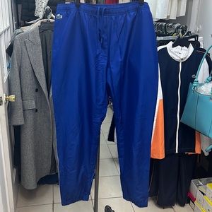 Lacoste sport track pants size 7/XXL blue white stripe new no tags